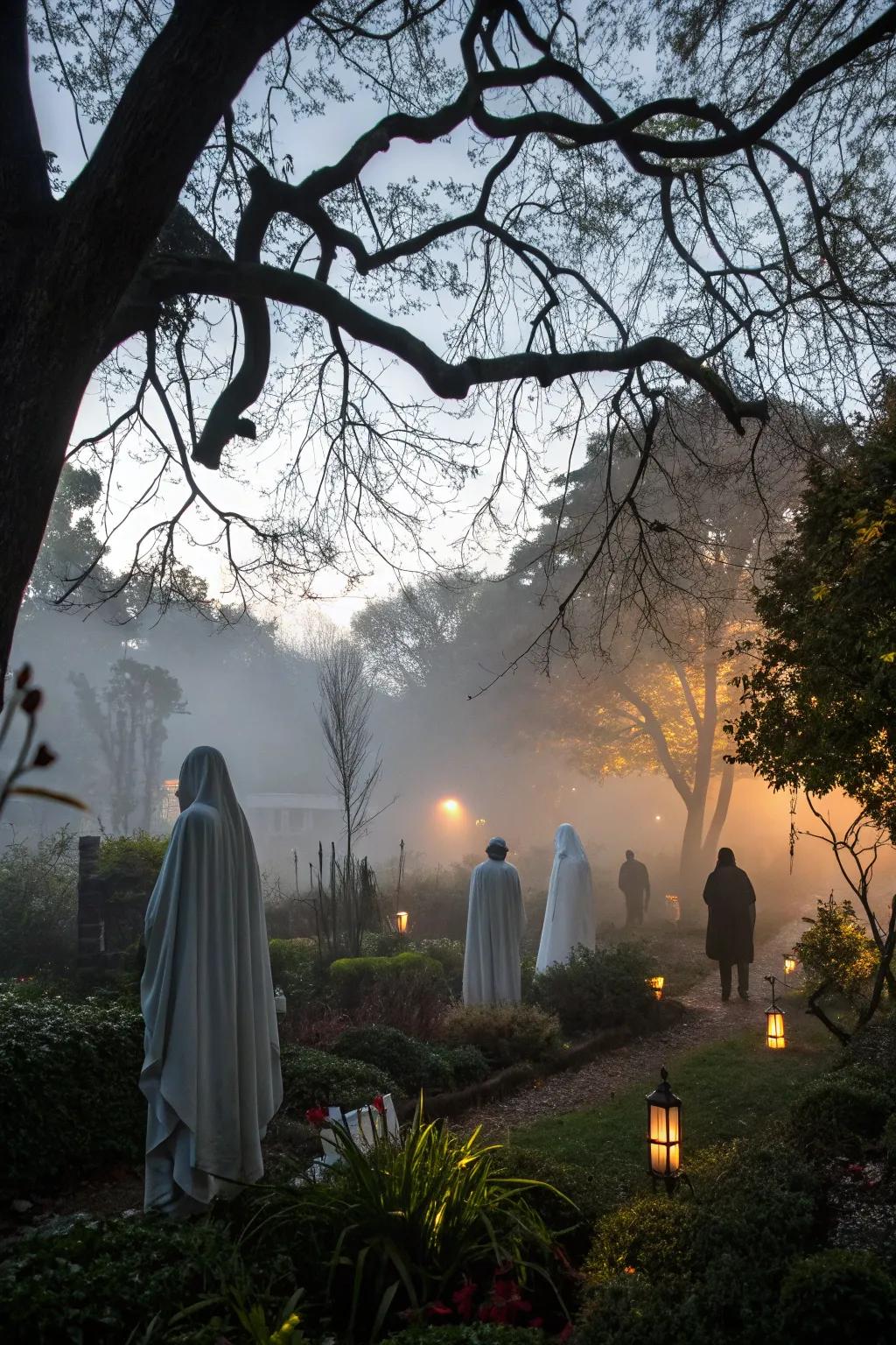 Enter a haunted garden where the supernatural meets natural beauty.