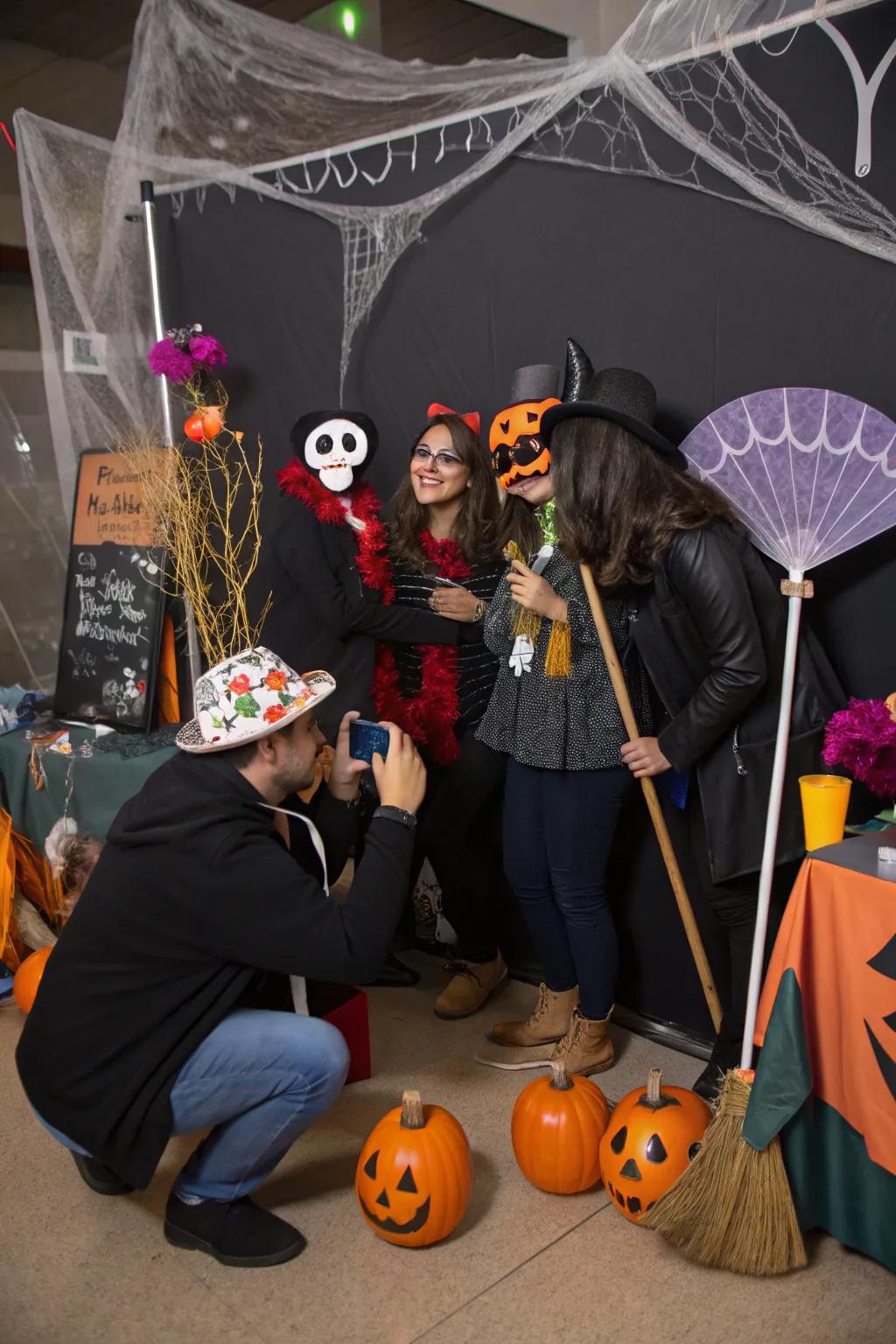 A photo booth provides guests with fun memories and eerie snapshots.