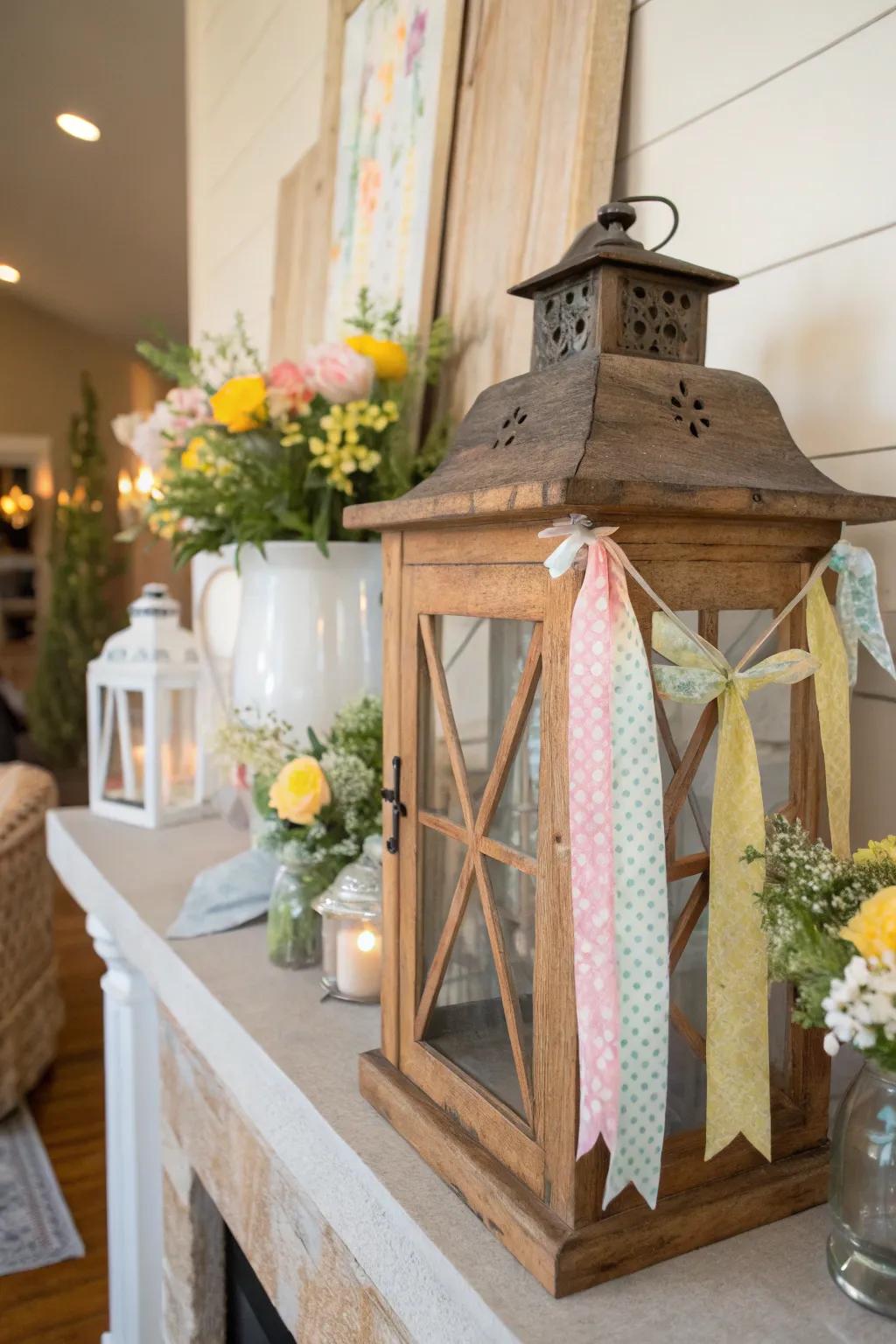 Rustic lanterns add charm and ambiance to any setting.