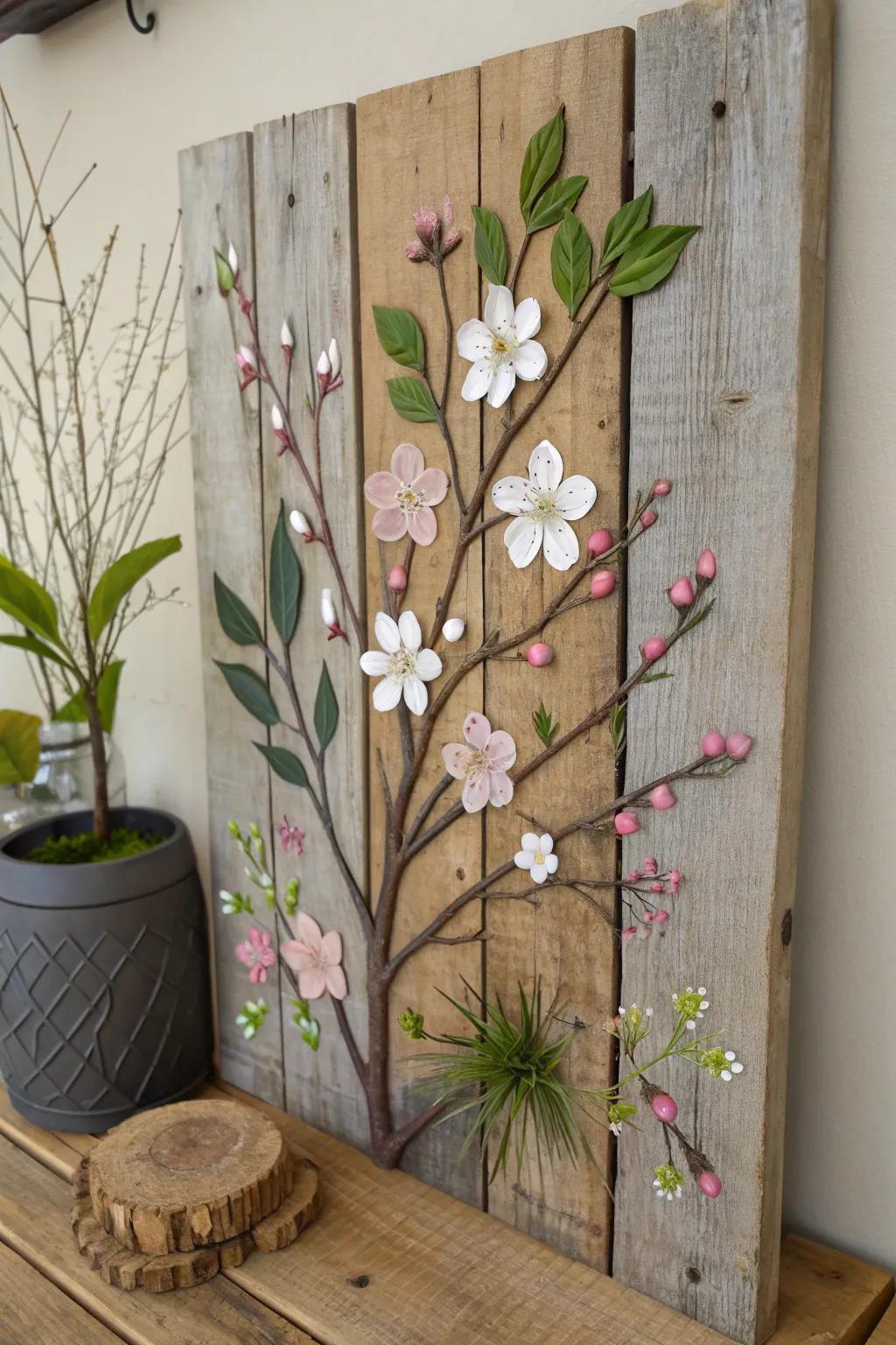 Rustic wall art brings character and seasonal flair to the home.