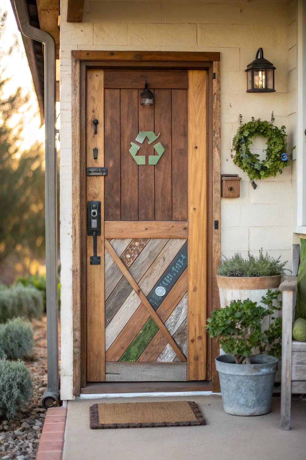 Eco-friendly decor choices respect nature while beautifying your entrance.