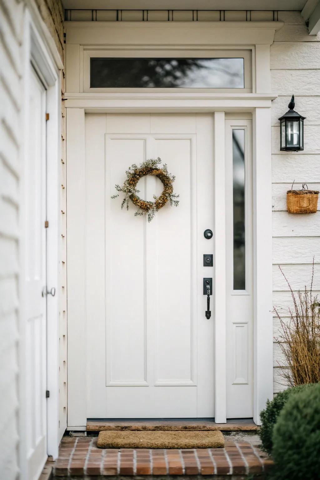 A minimalistic approach provides a clean and elegant spring entryway.
