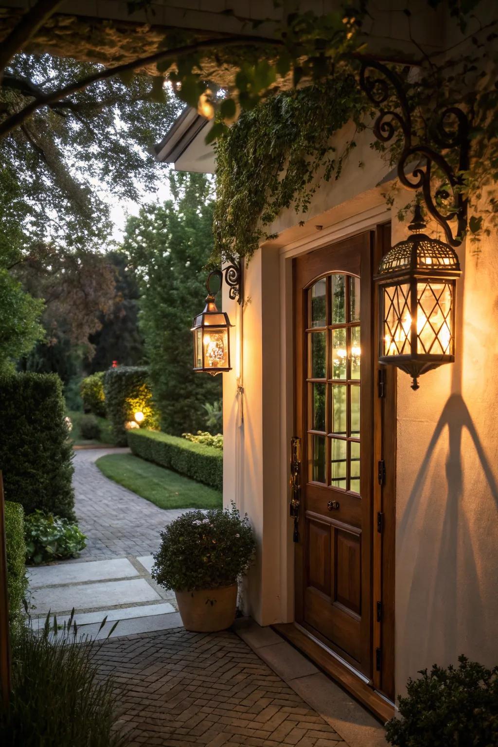 Lanterns and lighting provide a welcoming glow to your spring decor.