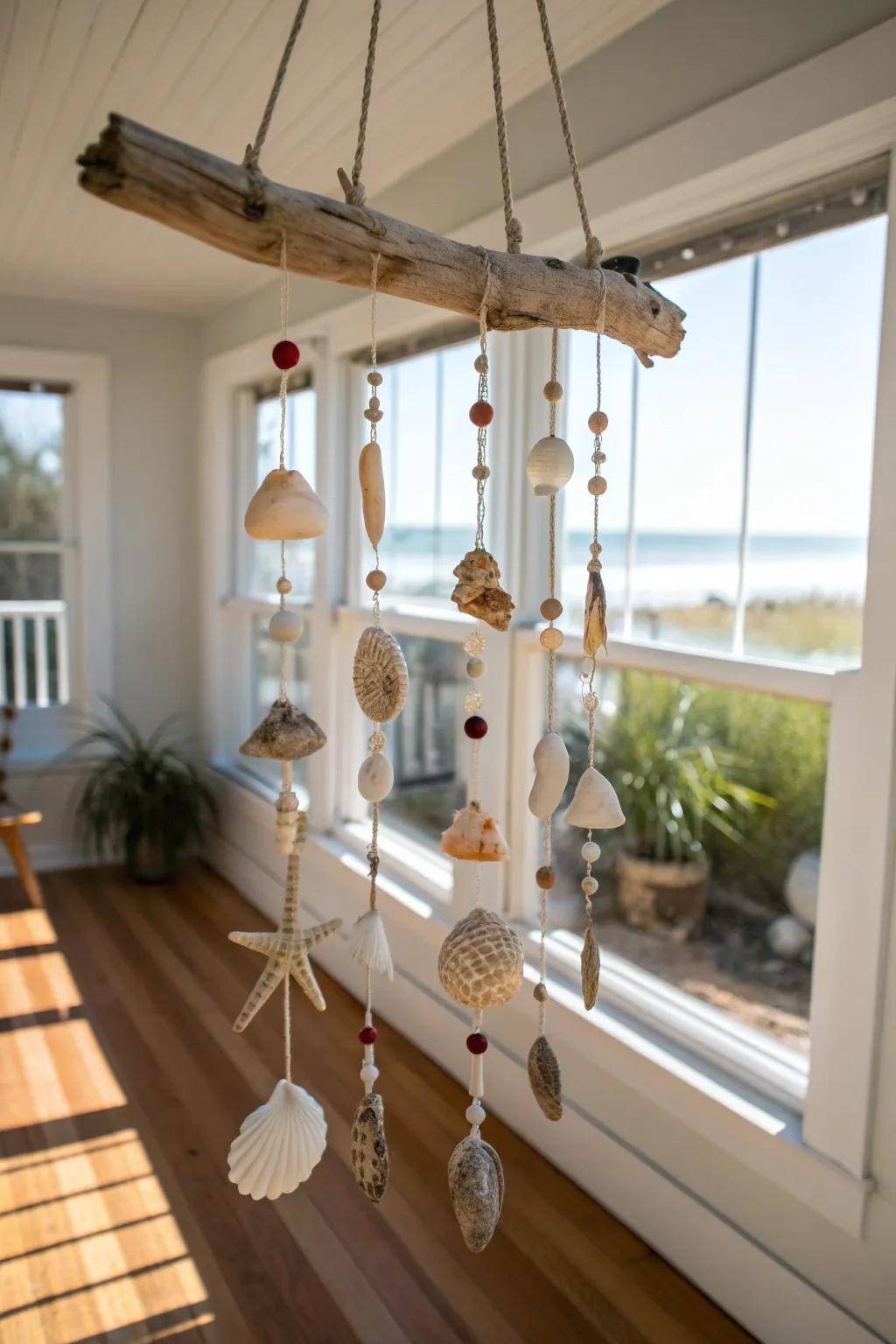 Driftwood mobiles bring the serenity of the sea into your home.