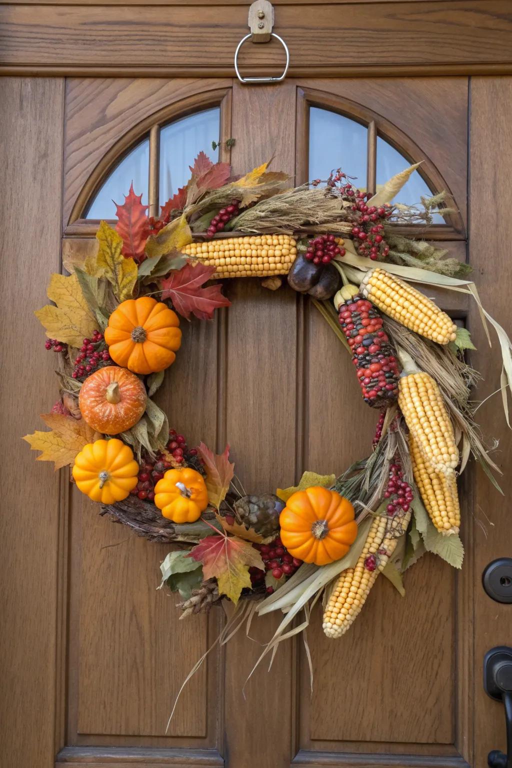 Capture the essence of fall with a harvest-inspired wreath.