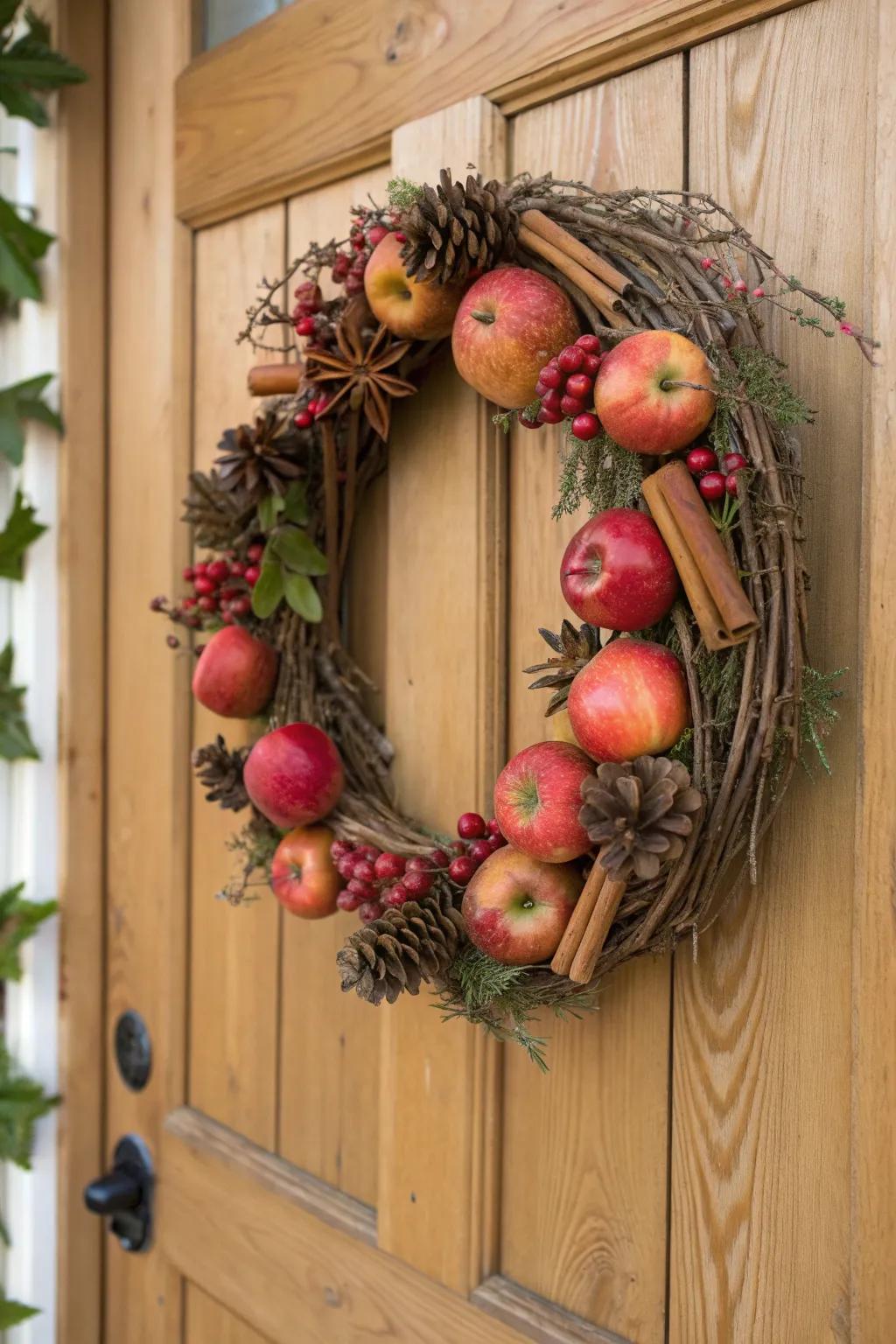 Savor the season with an apple orchard-inspired wreath.