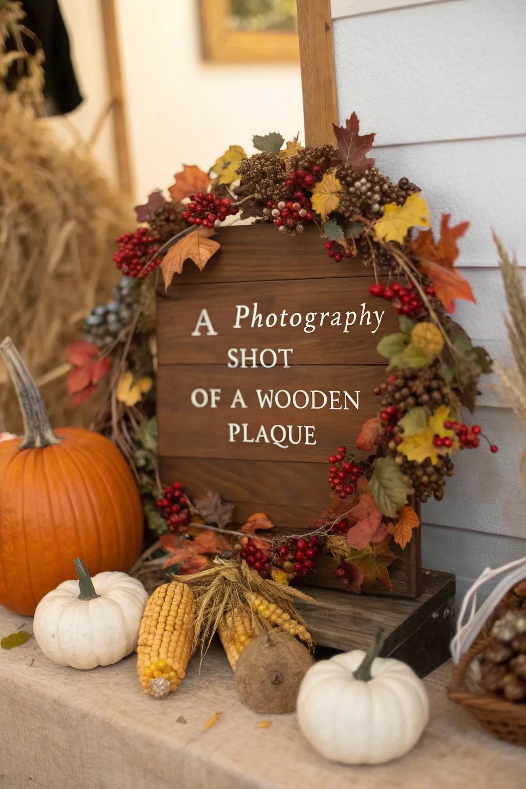 Welcome guests with a personalized message wreath.