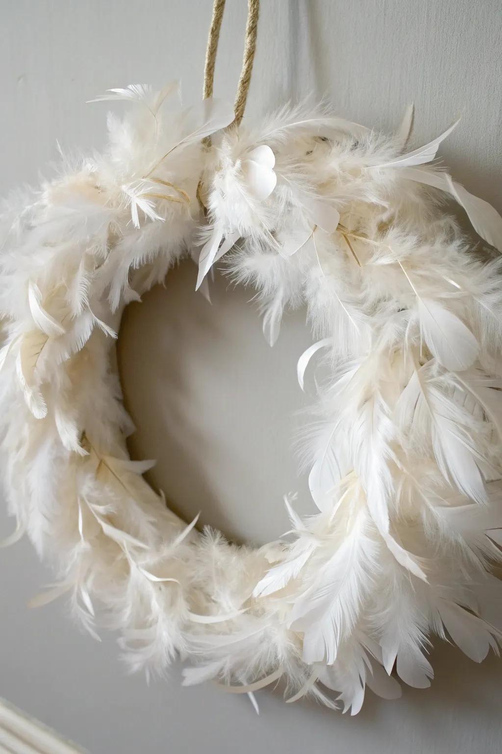 Embrace the gentle elegance of a feathery snowfall.