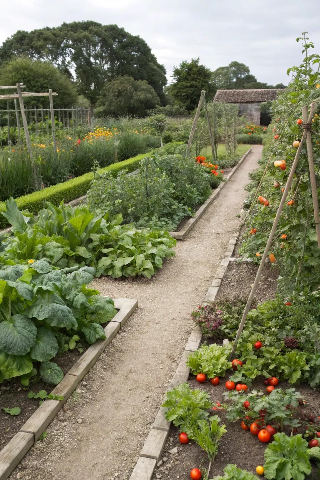Paths and borders provide structure and ease of maintenance in your garden.
