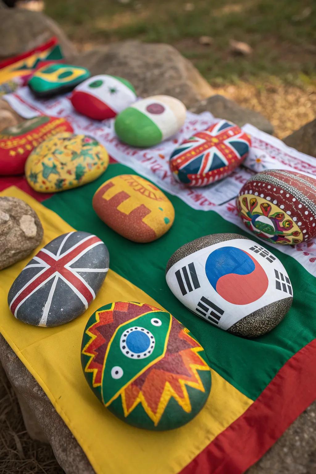 Celebrate diversity with these culturally inspired painted rocks.
