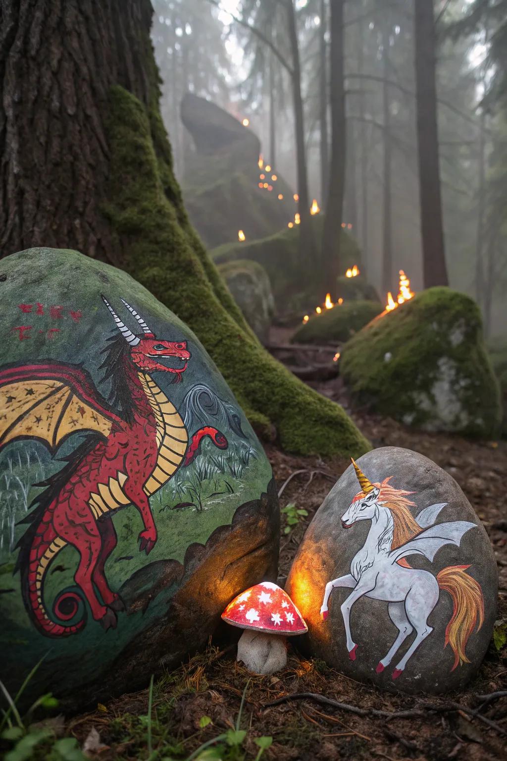 Enter a world of magic with these fantasy creature rocks.