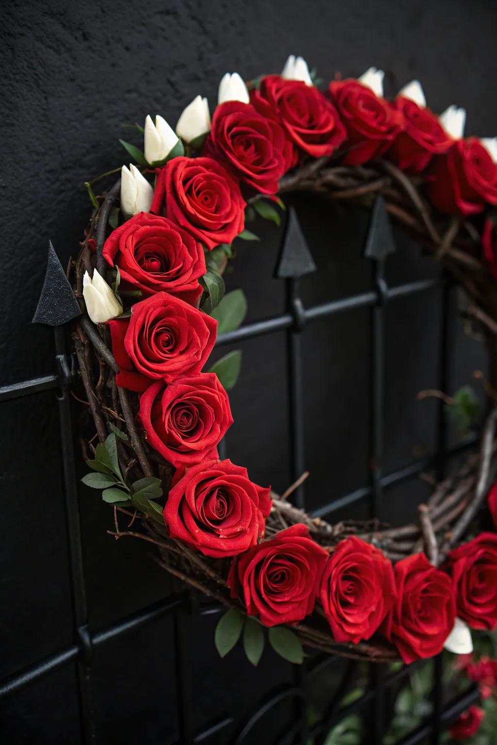 Vampire's delight wreath offers a gothic romantic touch.