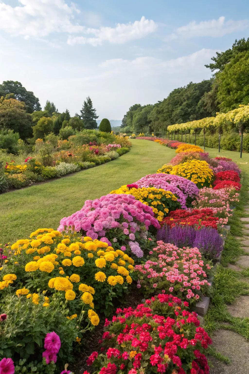 Colorful flower beds bring vibrancy and life to your garden.