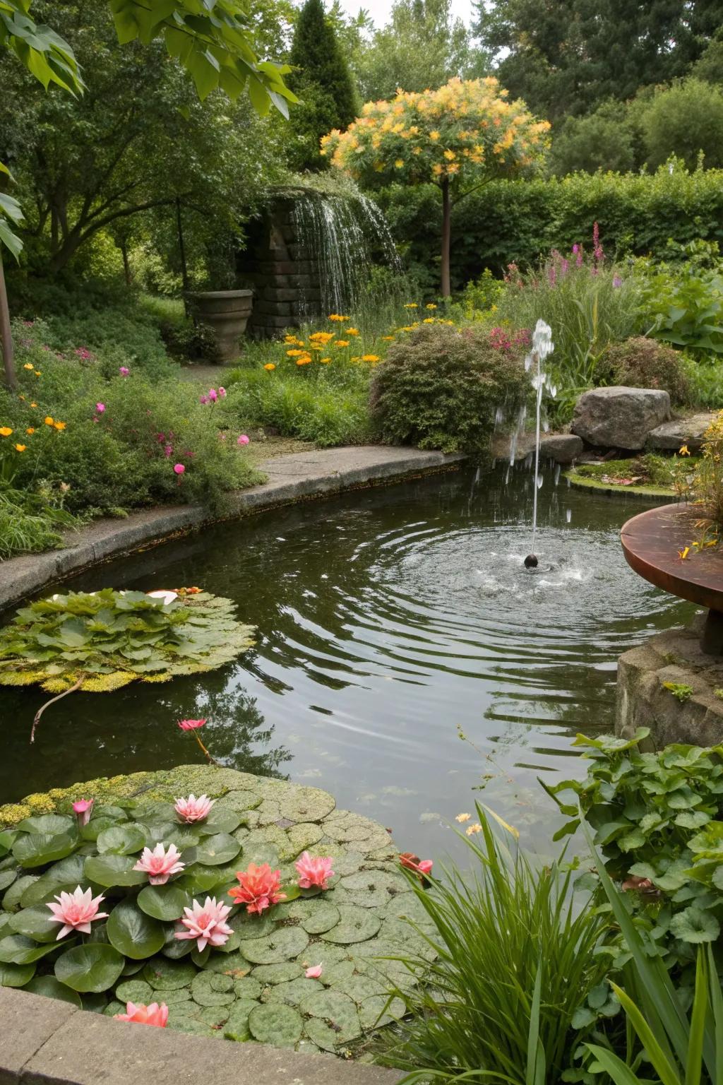 Water features add tranquility and a soothing ambiance to your garden.