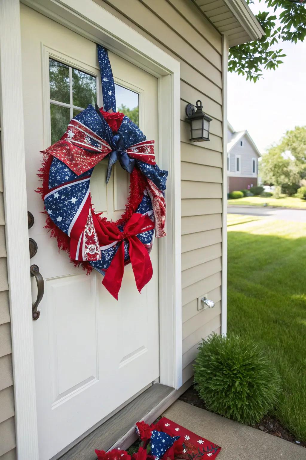 Show your patriotic spirit with a festive wreath.