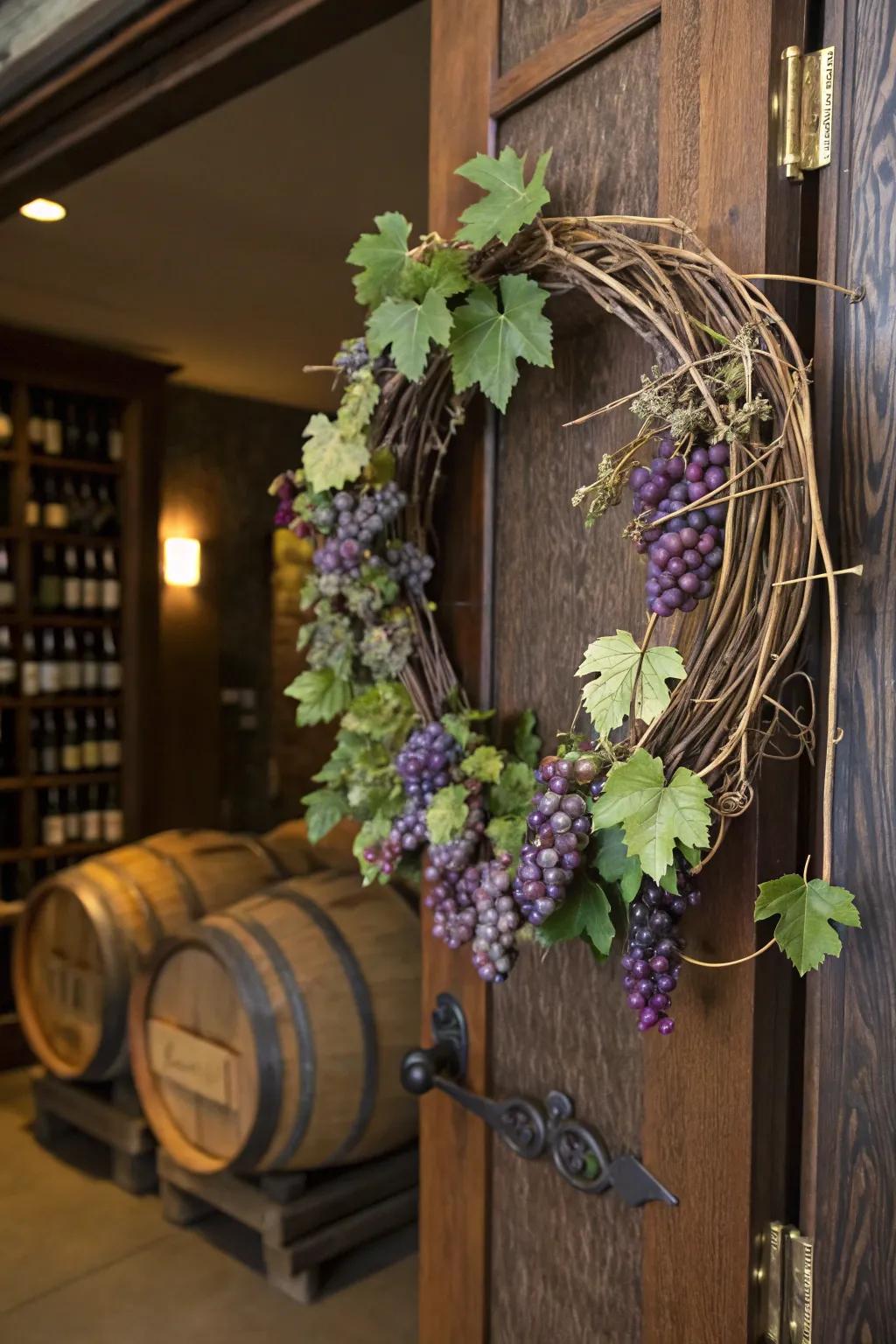Celebrate vineyard vibes with a grapevine wreath.