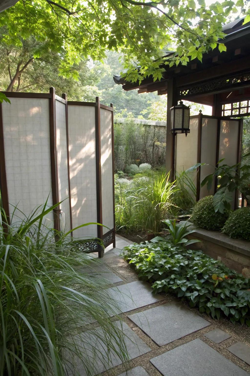 A secret hideaway in the garden offers privacy and intrigue.