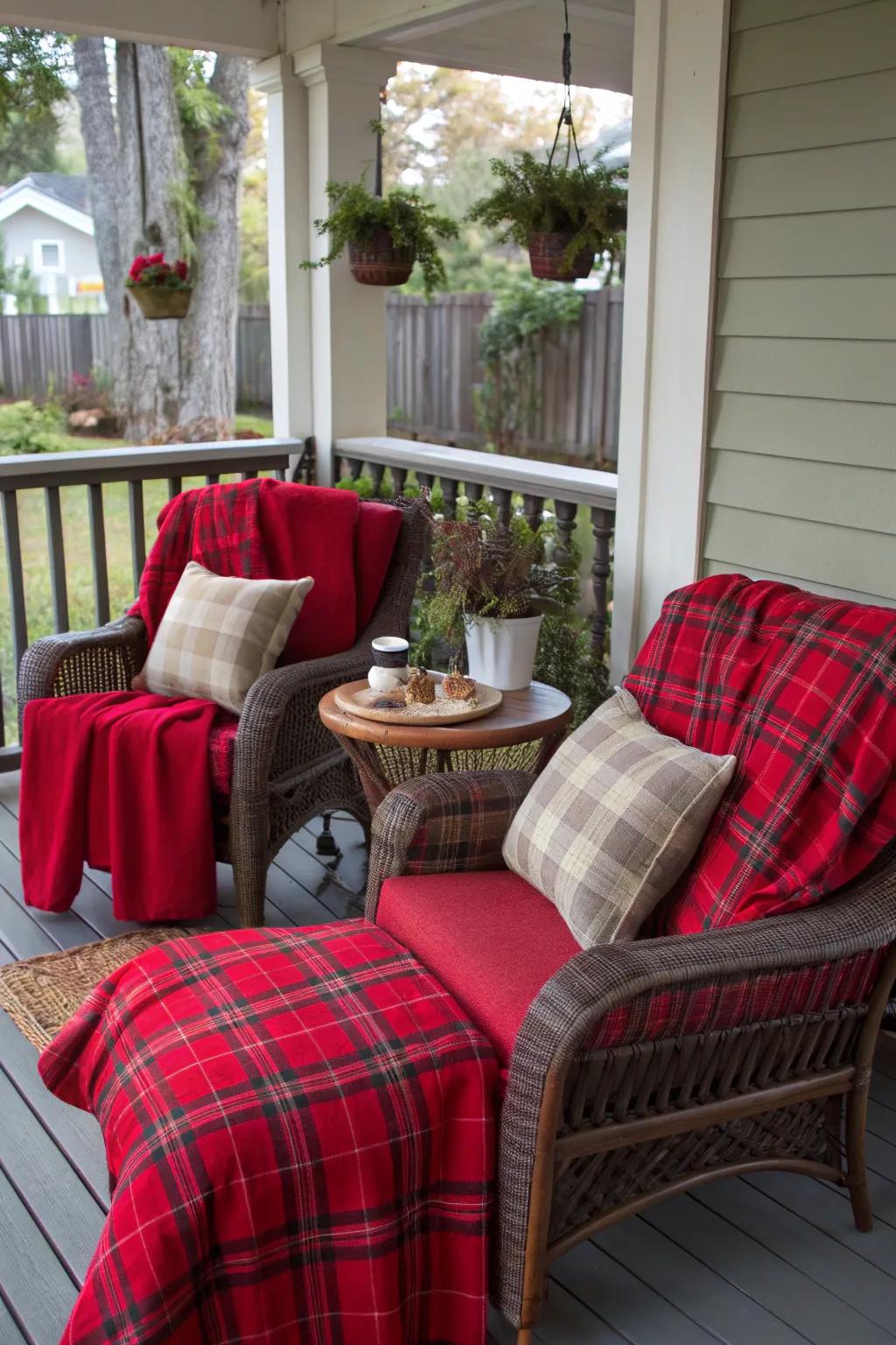 Flannel pillow covers add warmth and style.