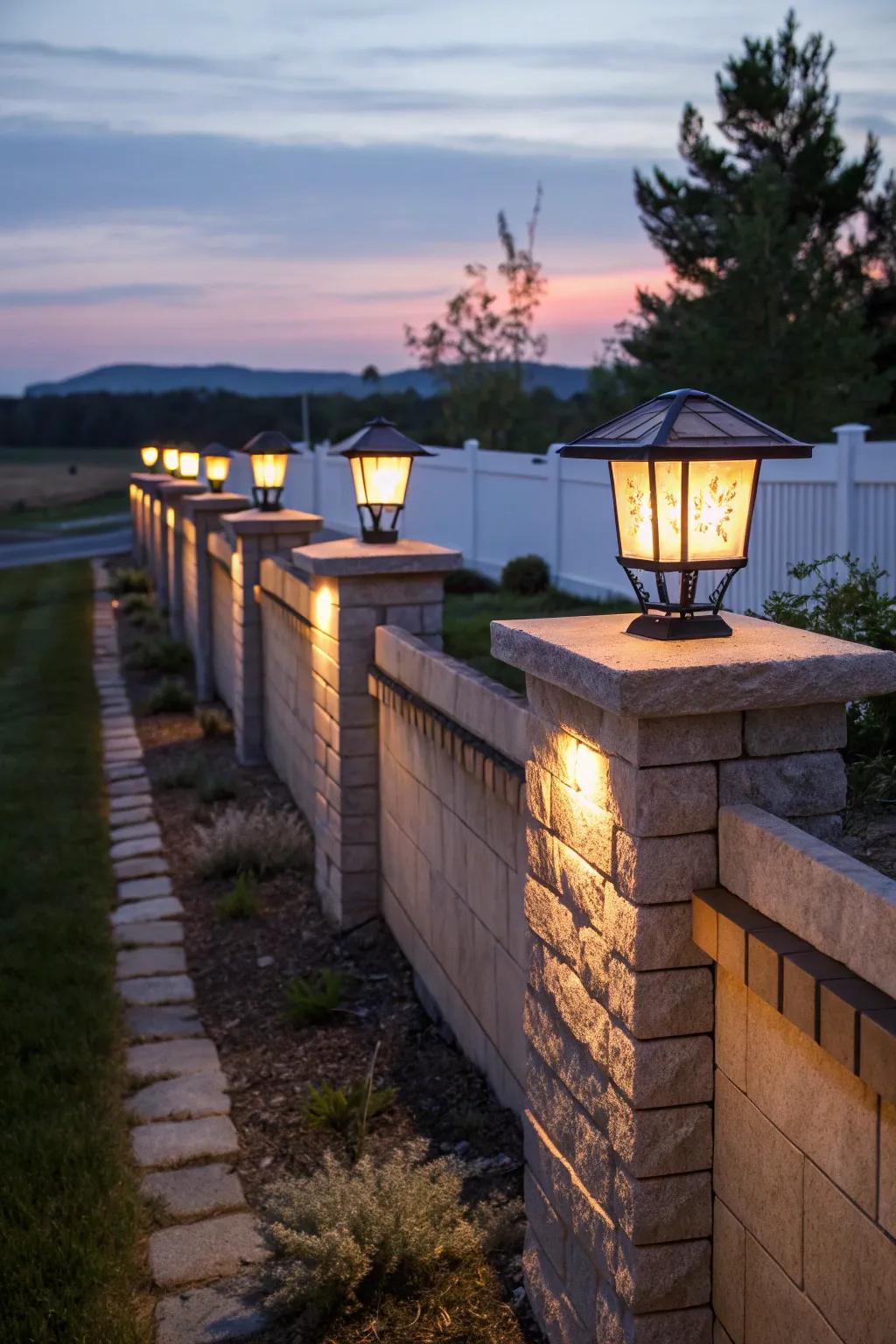 Solar post cap lights provide an energy-efficient, wire-free lighting option.
