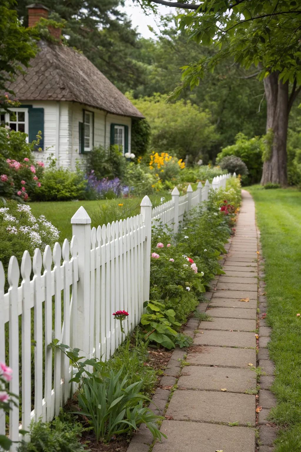 Picket fences offer timeless charm and flexibility.