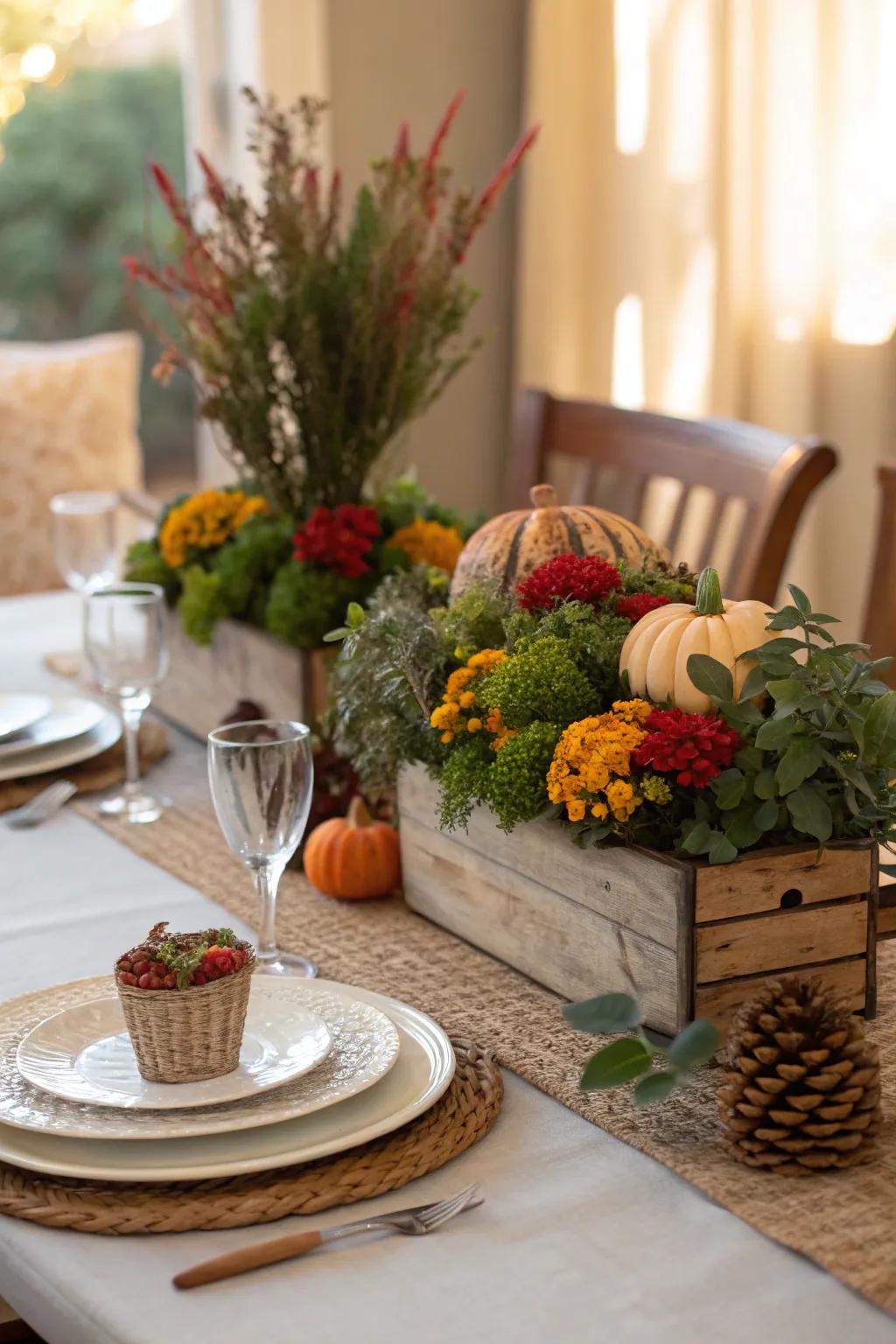 Enhance your dining experience with plant-based table decor.