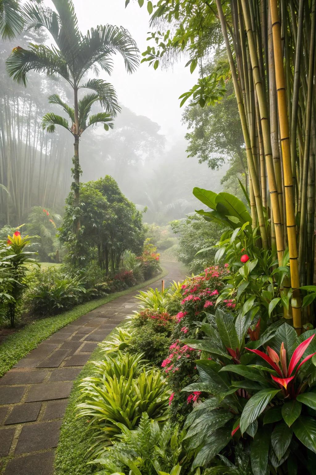 Fragrant plants and soothing sounds create a multi-sensory garden experience.