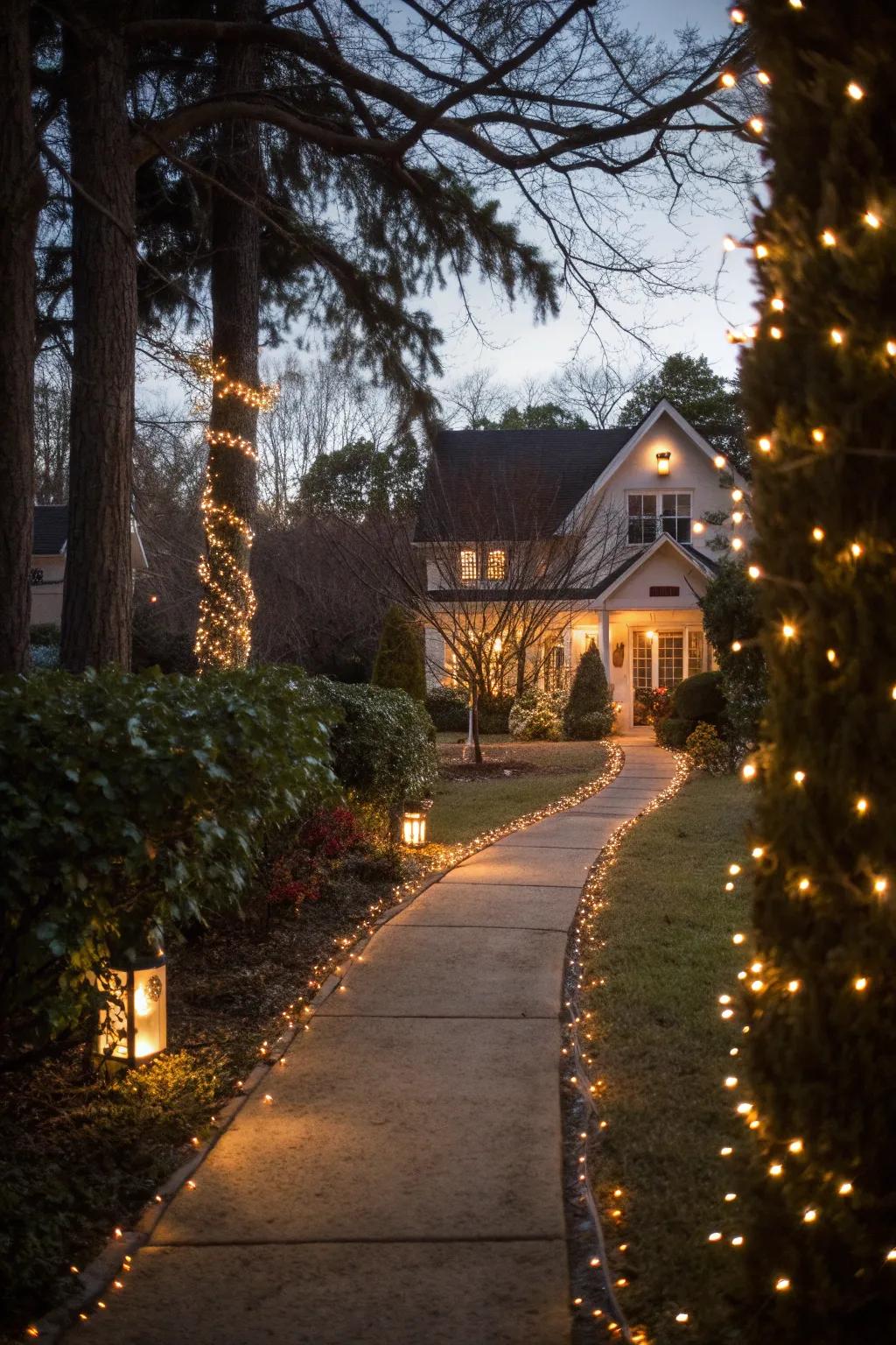 Pathway lighting enhances your home's entrance charm.