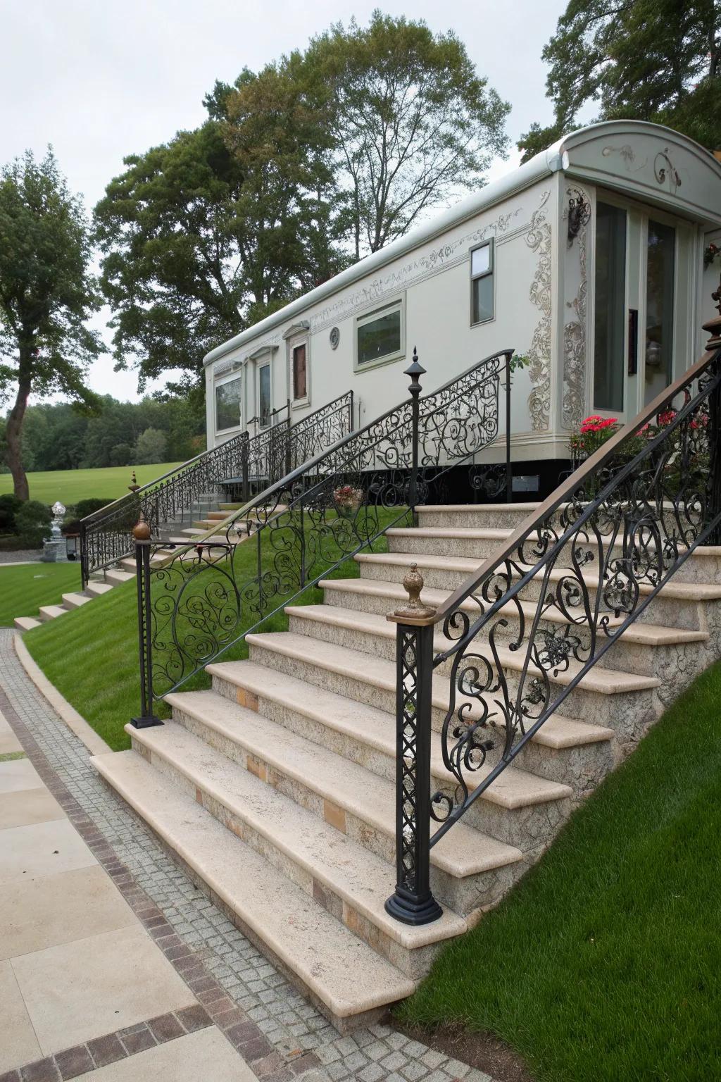 Granite and iron: a classic duo for lasting elegance.