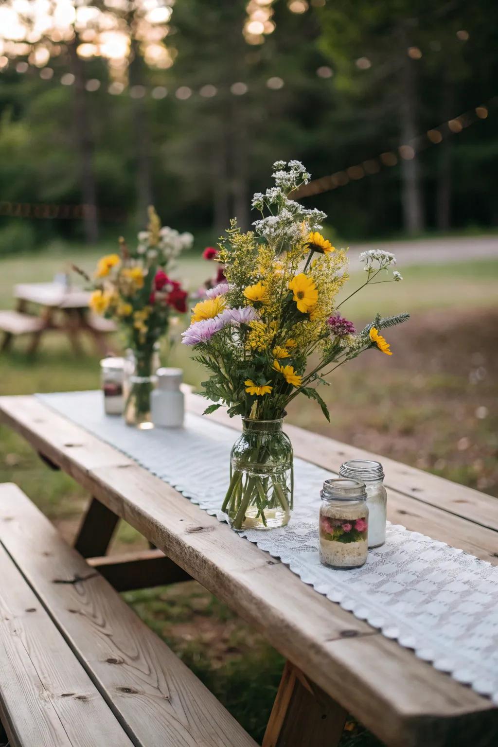 Bring nature's beauty to your table with floral centerpieces.