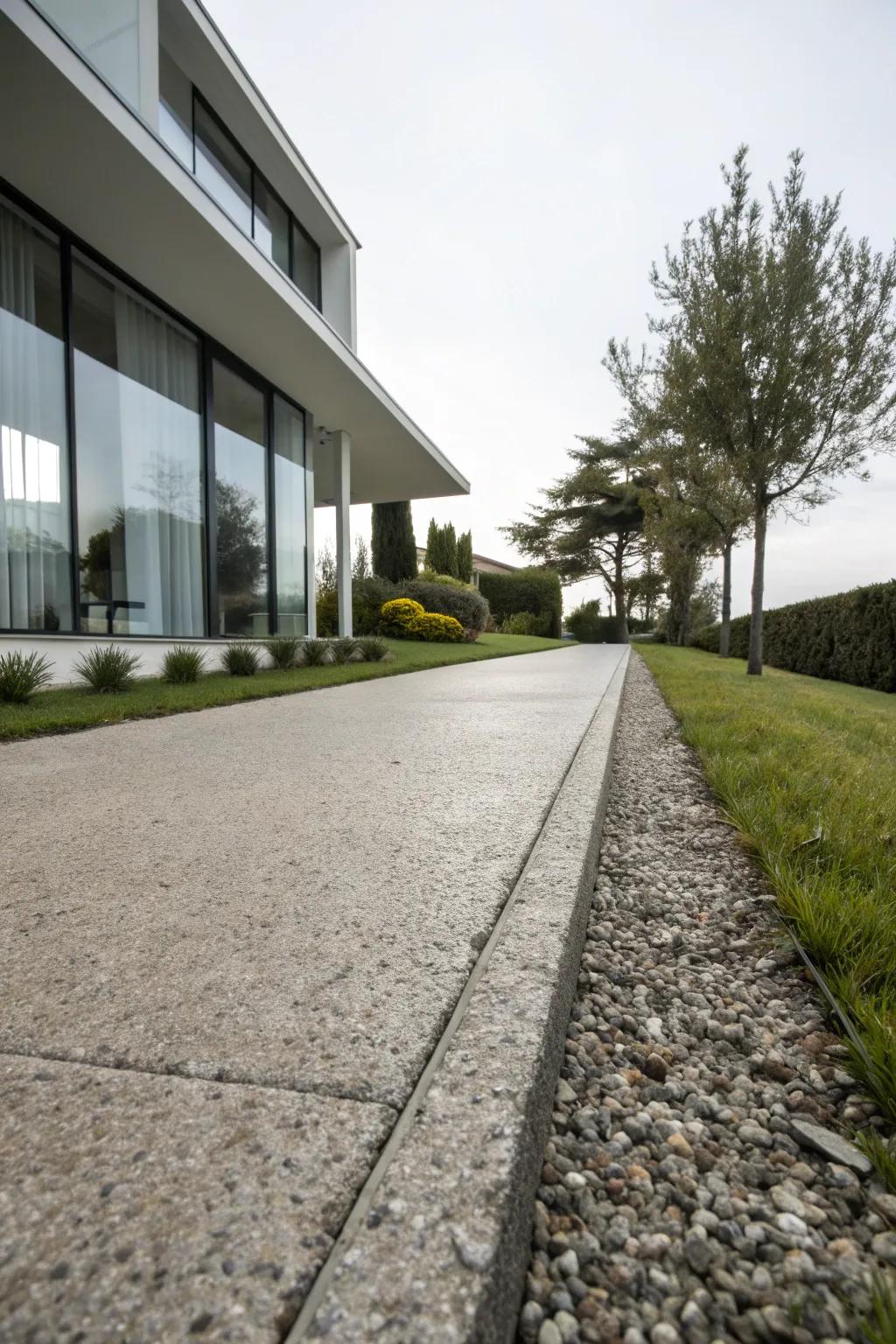 Textured concrete driveways combine modern style with durability.
