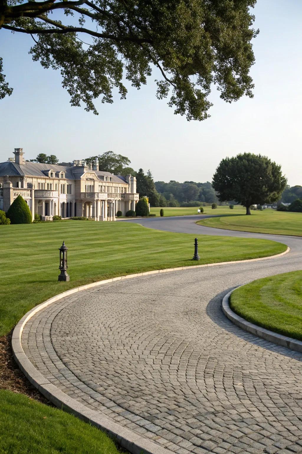 Circular driveways offer a grand entrance.