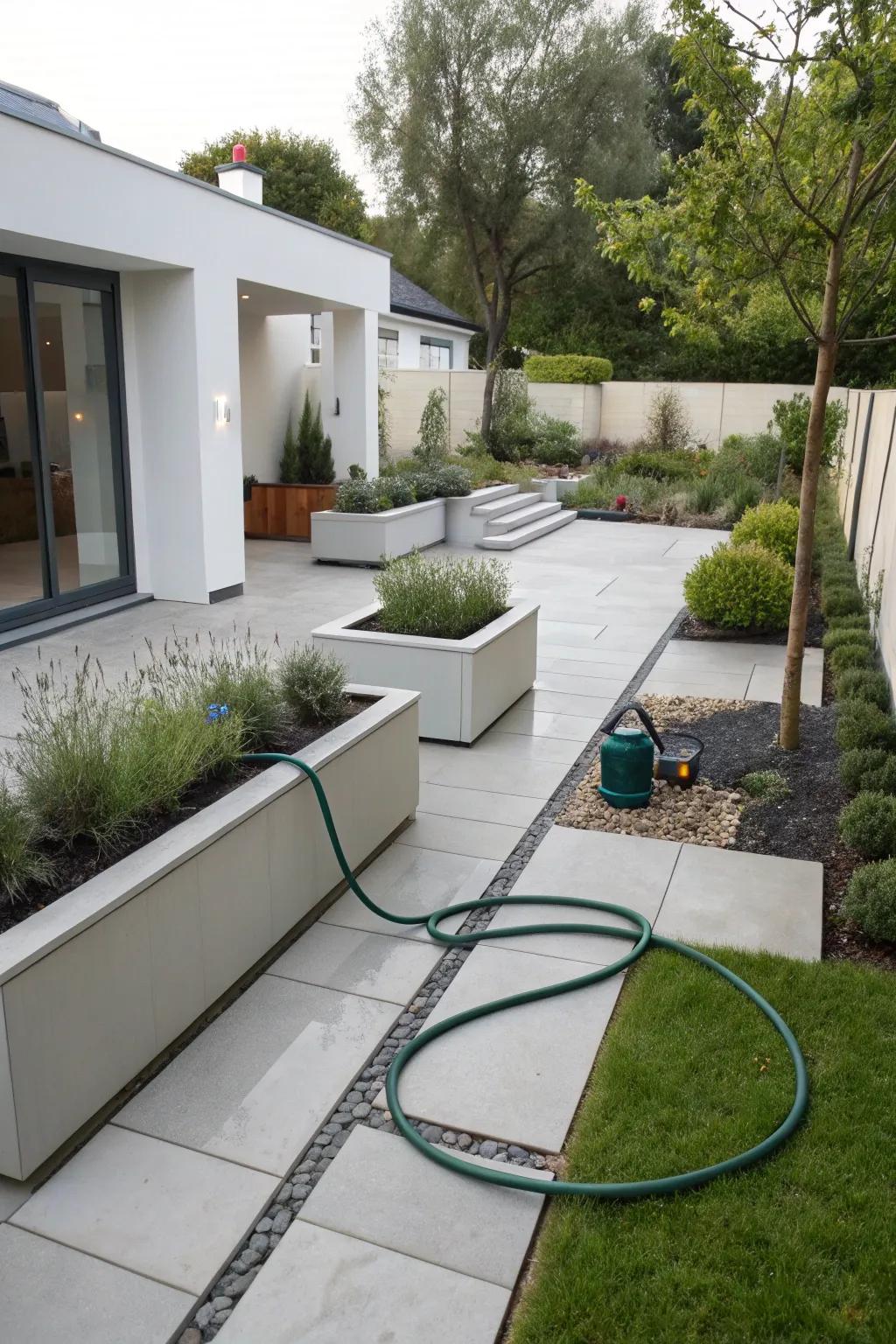 Retractable systems offer sleek and tidy hose storage