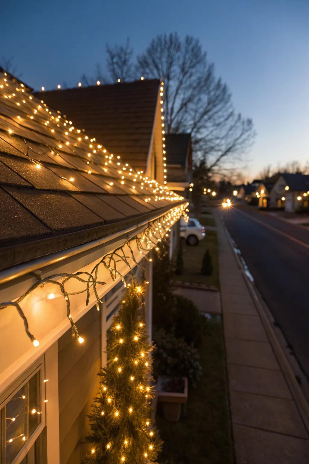 Warm white LEDs offer a cozy and inviting glow.