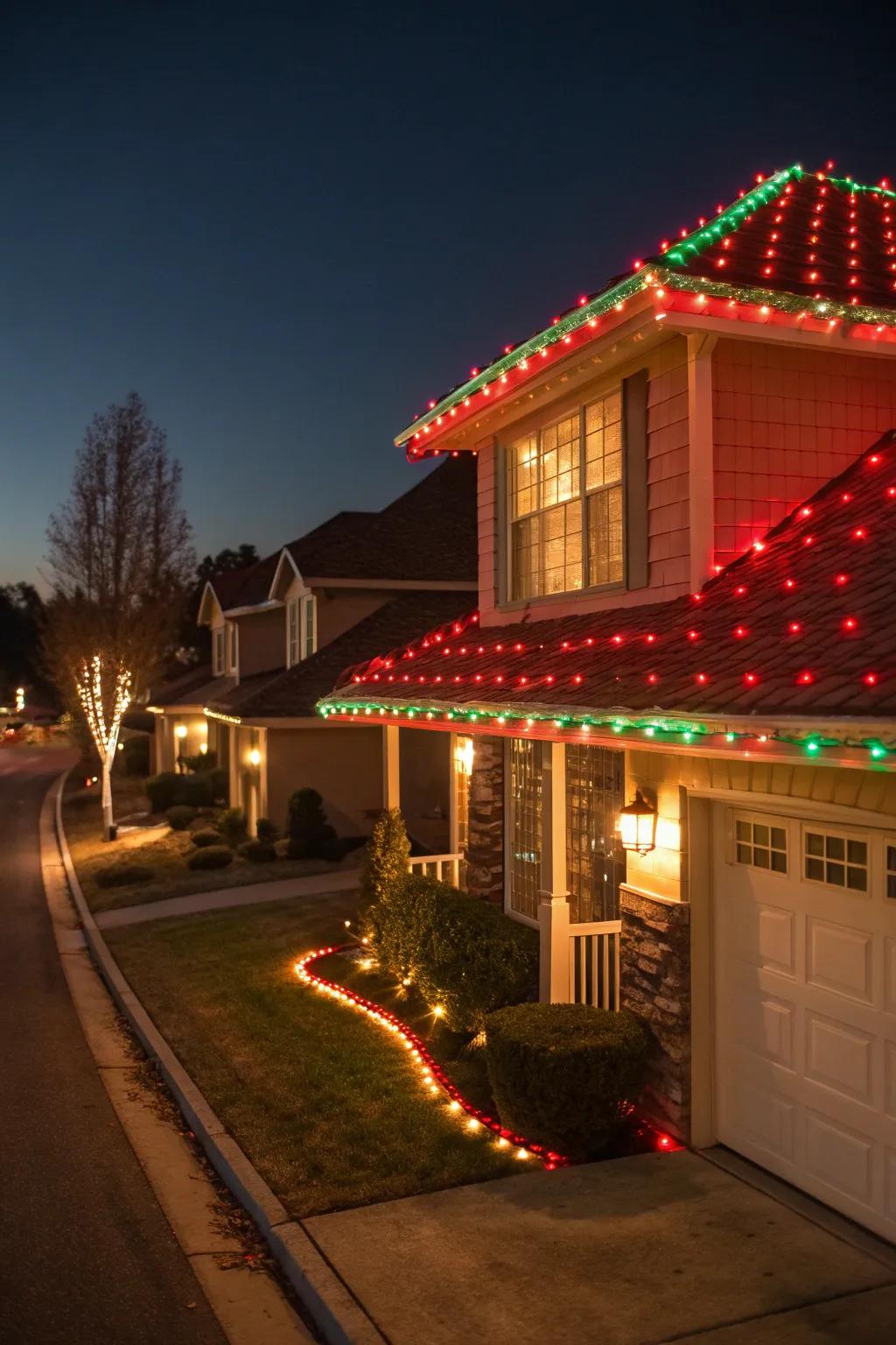 Color-themed lights express your unique holiday personality.