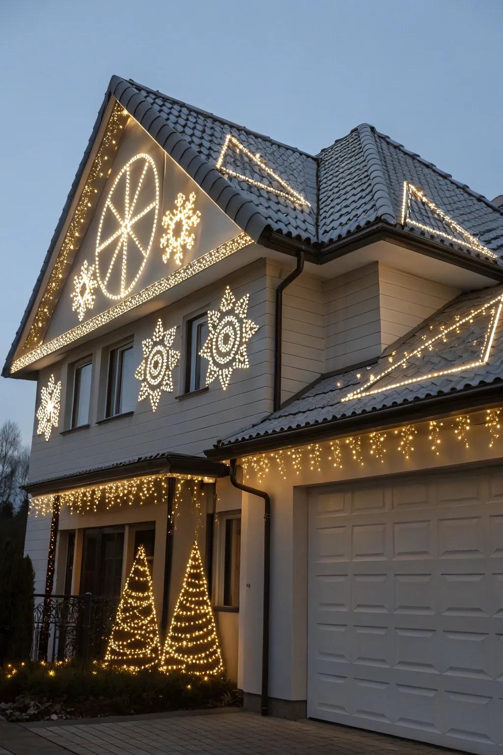 Geometric patterns offer a sleek, modern twist to your decorations.