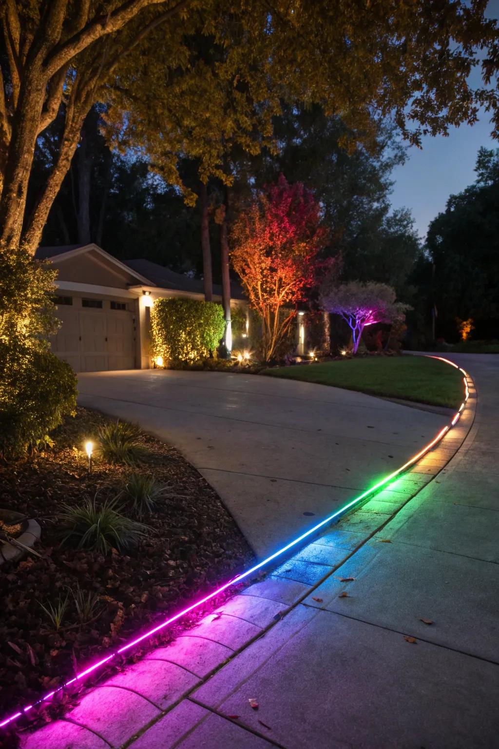 Color-changing LEDs provide a playful and flexible lighting option.