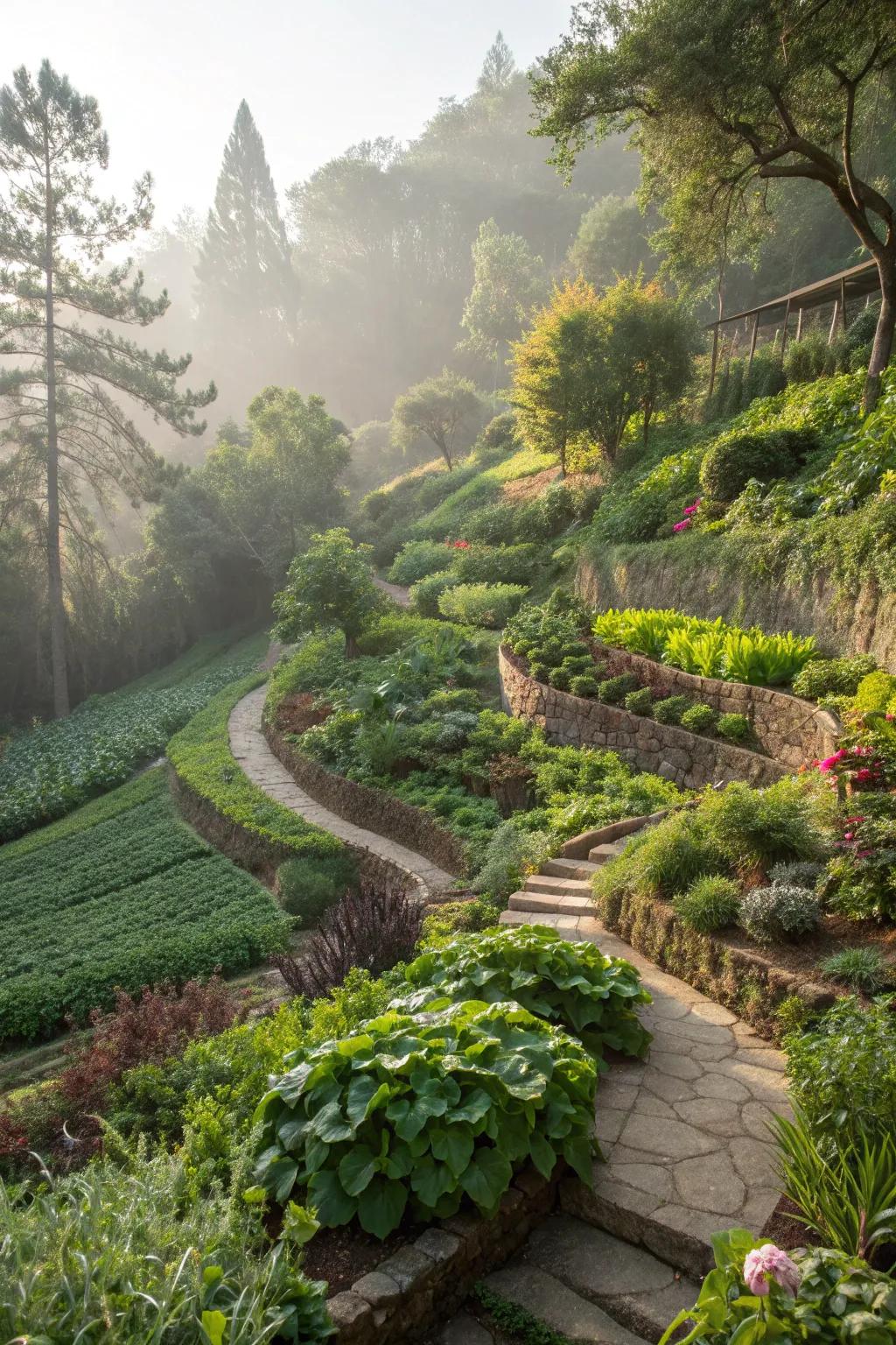 Lush greenery brings life to your terraces.