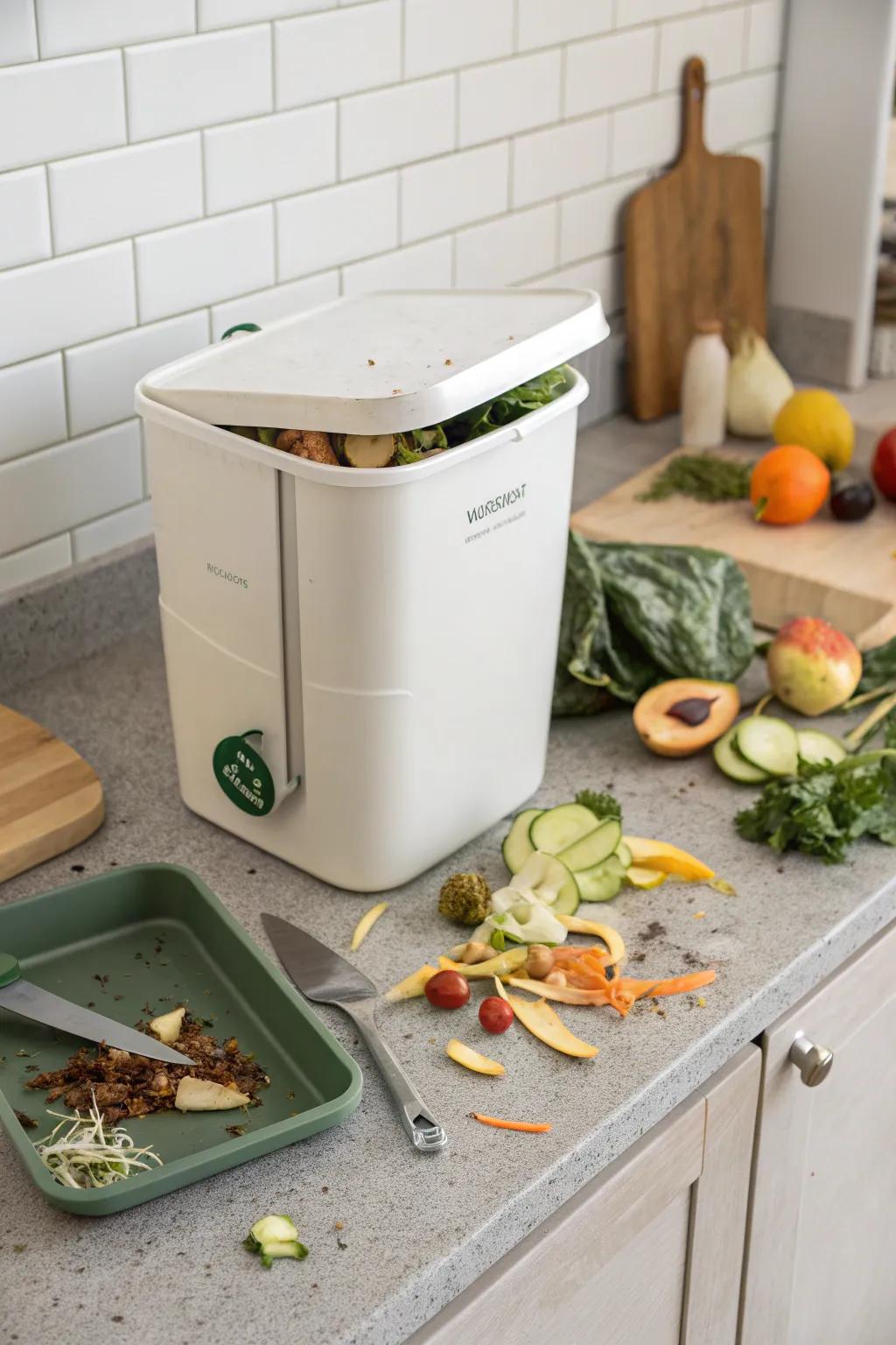 A Bokashi bin for urban composting