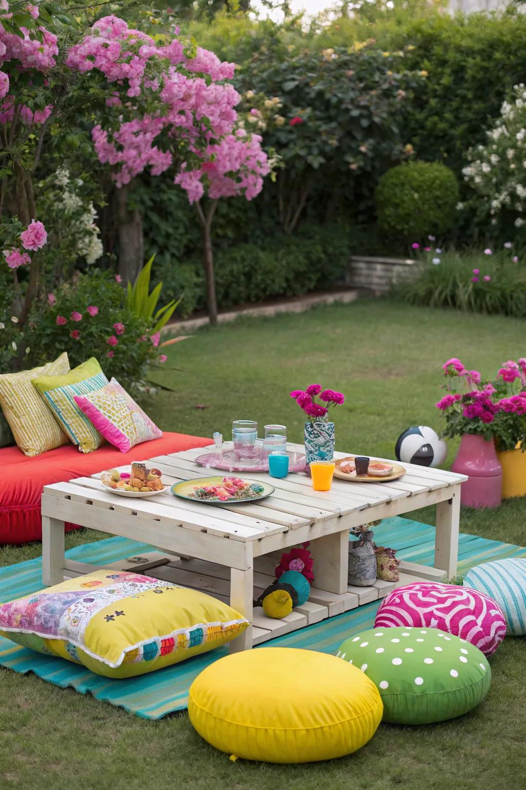 Playful pops of color add personality to your decor.