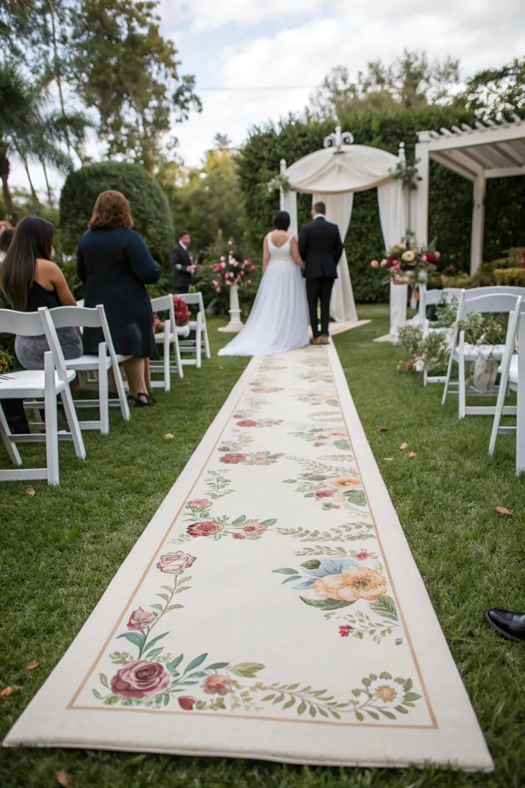 Custom aisle runners showcase personal style.
