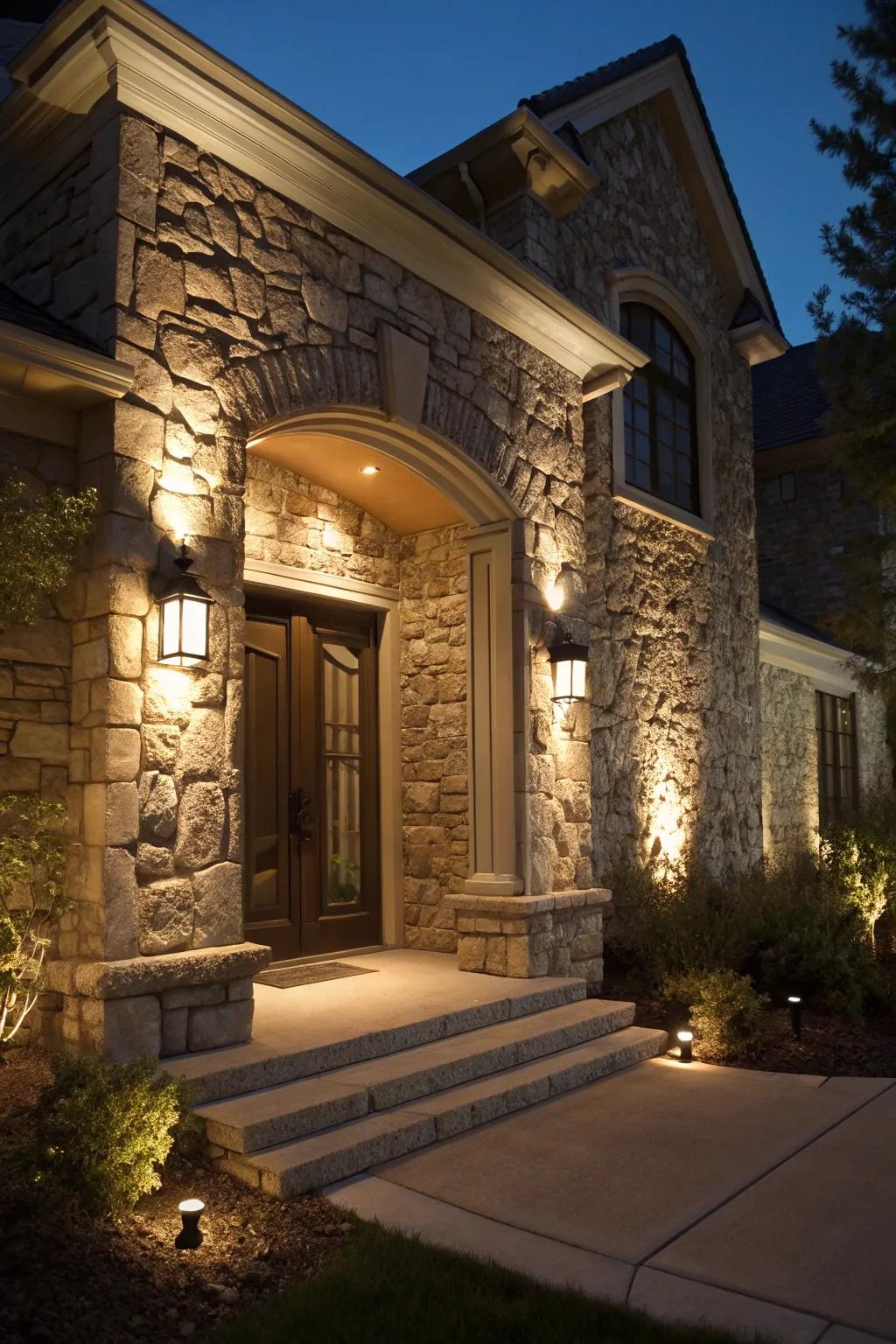Make a statement with a bold stone feature wall.