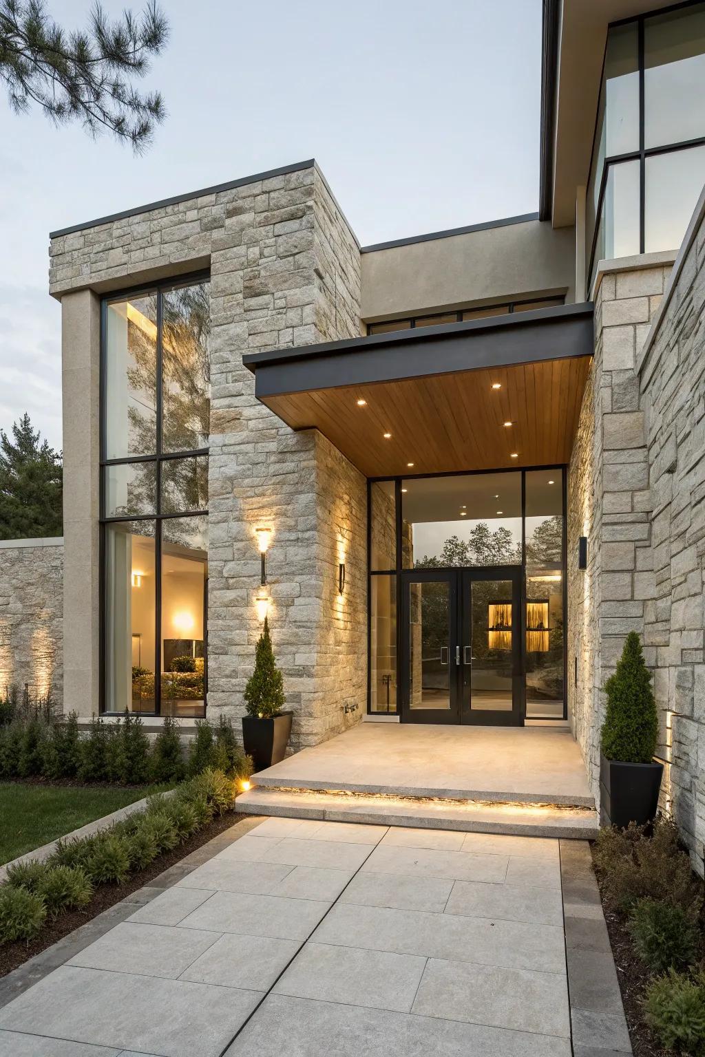 Refresh your home's look with a stone veneer facade.