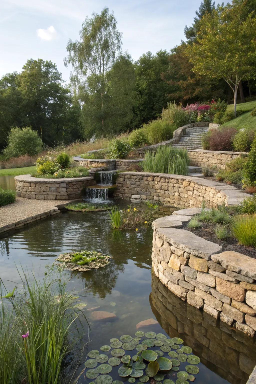 Recycled materials offer a sustainable and innovative approach to retaining wall design.