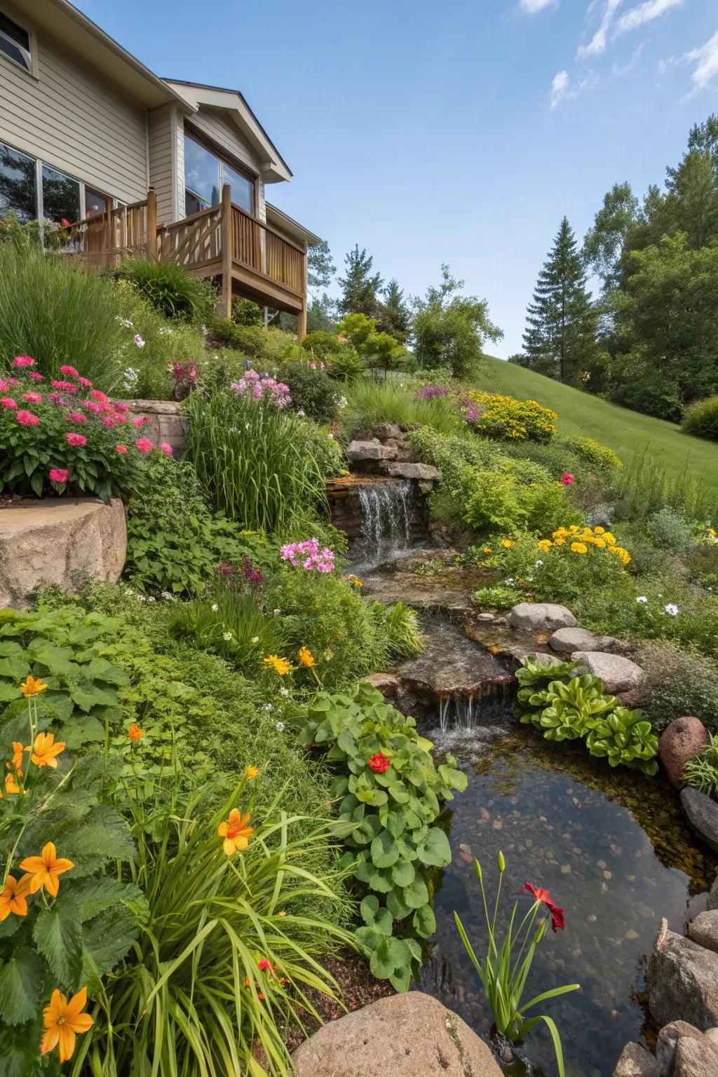 Rain gardens create eco-friendly beauty and manage water naturally.