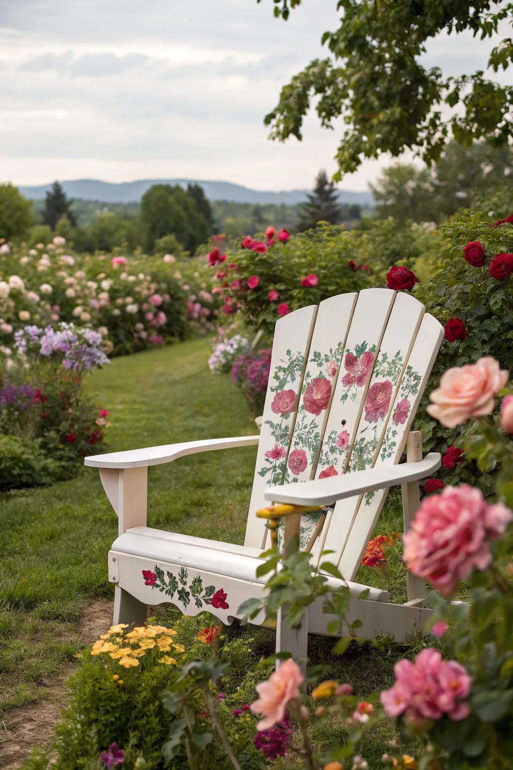 Floral designs bring the garden to your chair.