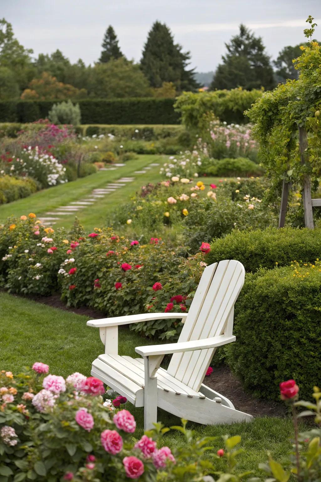 Stripes offer a timeless and elegant seating option.