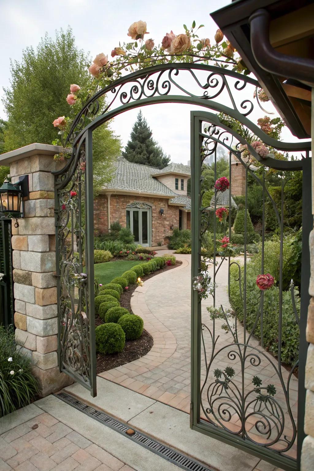 A custom artistic gate turns your entrance into a personal statement.