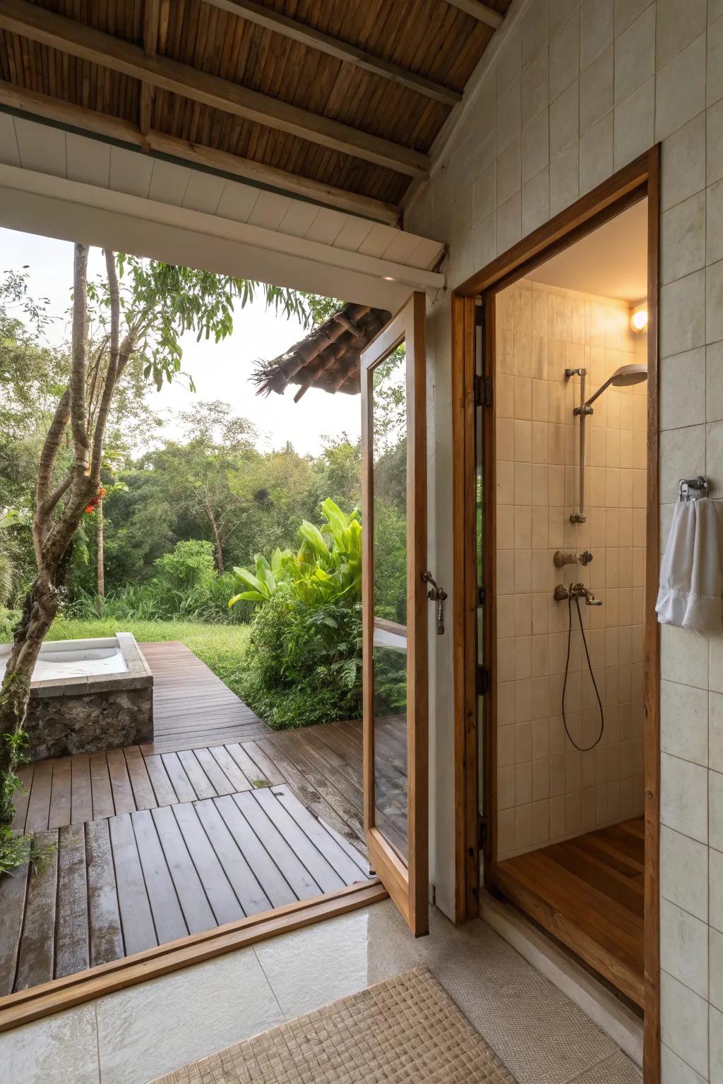 Blur the lines between indoor and outdoor with sliding glass doors.