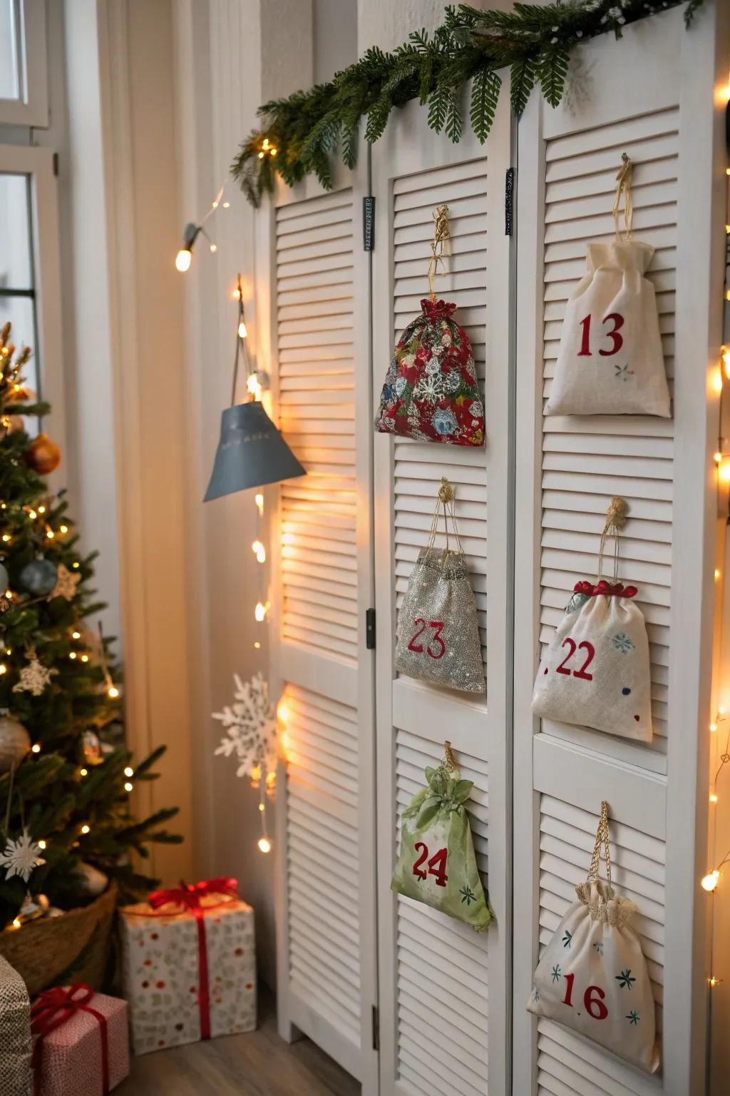 Create excitement with a shutter Advent calendar.