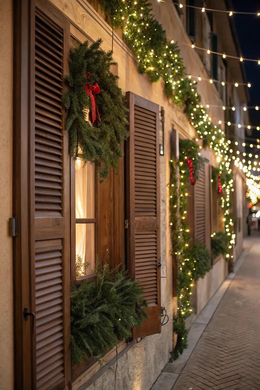 Elevate your garlands with shutter displays.